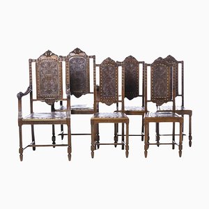19th Century Portuguese Armchairs and Chairs, Set of 9