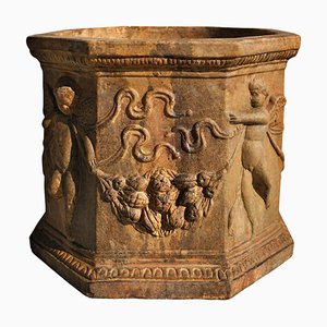 20th Century Terracotta Cachepot Florentine Model of the Ricceri Family