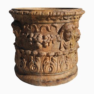 Cachepot de terracota modelo florentino de la familia Ricceri, siglo XX