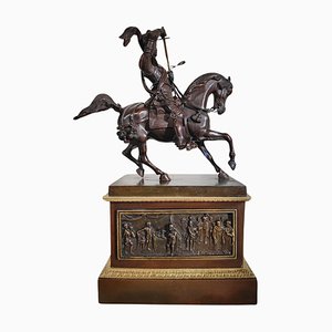 Estatua escultural de bronce del duque de Saboya, década de 1880