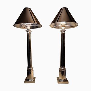 Architektonische Lampen aus Bronze, 1970er, 2er Set