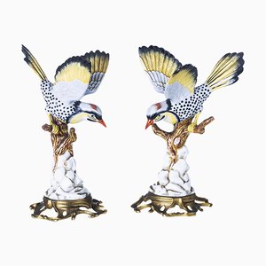 19th Century French Birds on Torso Sculptures, Sevres, Set of 2