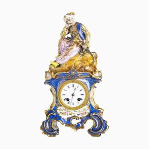 19th Century Table Clock Arab Warrior