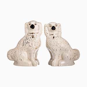 19th Century English Staffordshire Dogs, Set of 2