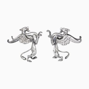 Dragons in Portuguese Silver 20th Century, Set of 2