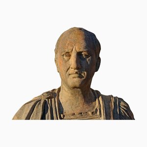 Late 20th Century Cicero, Marco Tullio Toscana Terracotta Bust