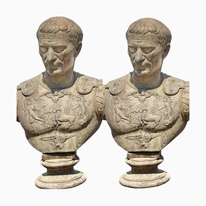 End 20th Century Julius Caesar Statues in Terracotta, Set of 2