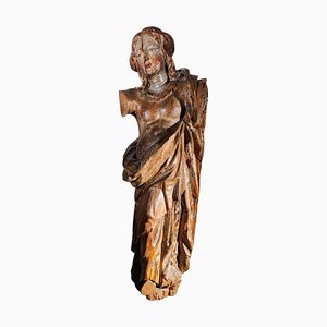 Escultura de madera de la Virgen María del siglo XVIII, década de 1750