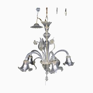 Early 20th Century Arms Chandelier in Murano Glass, Venice