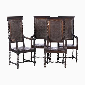 18th Century Portuguese Armchairs, Set of 4