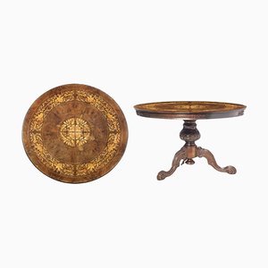 19th Century Portuguese Center Table in Satin Wood