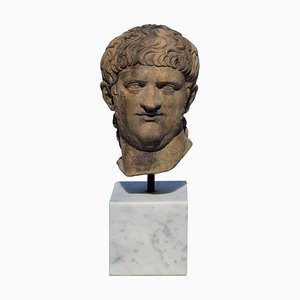 Busto di Nerone in terracotta, Italia, XX secolo