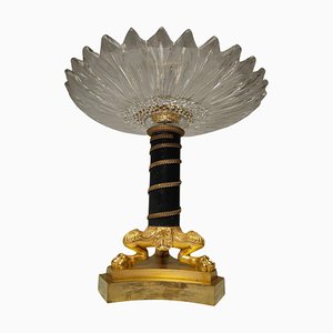 Milieu de Table 19ème Siècle en Bronze et Cristal, France, 1820s