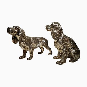 Cocker Spaniel argentato, Italia, anni '80, set di 2