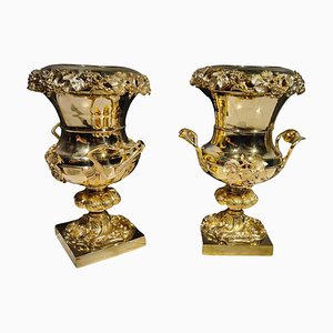 Gilt Bronze Cups, 19th Century, Set of 2