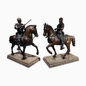 Bronze Sculptures of El Ledge Bartolomeo Colleoni, 19th Century, Set of 2