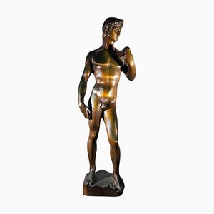 Bronze Skulptur von David von Michelangelo, 1950er