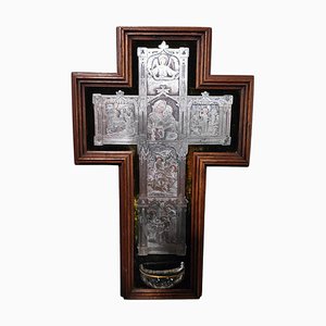 Croix avec Pot de Bénédiction, Italie, 19ème Siècle