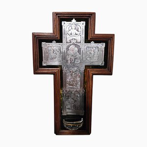 Italian Cross with Blessing Pot, 19th Century