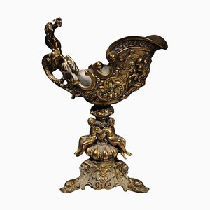 Coppa rinascimentale in bronzo, fine XIX secolo