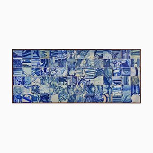 Panel de azulejos portugueses del siglo XVIII. Juego de 84