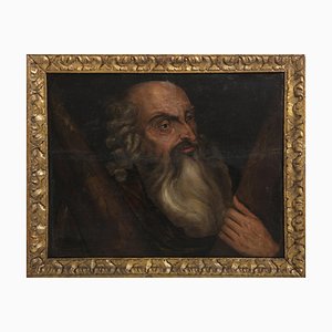 Italian School Artist, Apostle, 17th Century, Oil on Wood, Framed