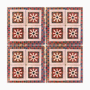 Liberty Art Nouveau Majolica Tiles, Set of 16