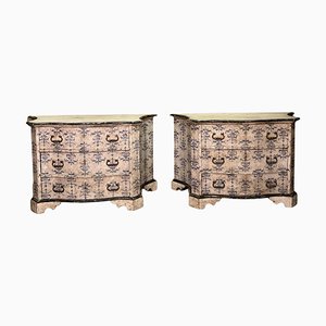 Italian Chests of Drawers in Pinewood, Early 20th Century, Set of 4