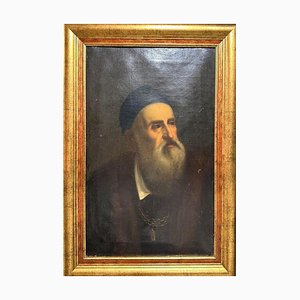 Tiziano Vecellio, Selbstporträt, 17. Jh., Öl auf Leinwand, Gerahmt