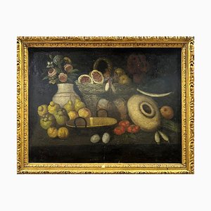 Ecole d'Artiste Espagnole, Nature Morte, 17ème Siècle, Huile sur Toile, Encadrée