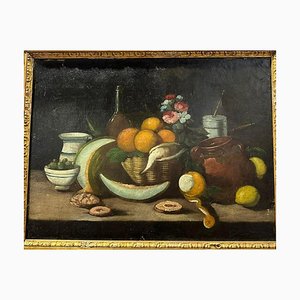 Ecole d'Artiste Espagnole, Nature Morte, 17ème Siècle, Huile sur Toile, Encadrée