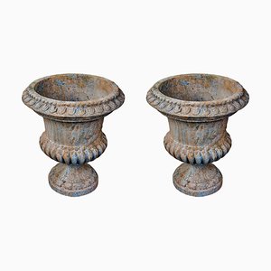 Sieneser Vasen aus Terrakotta, Ende 19. Jh., 2er Set