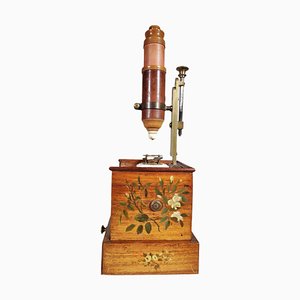 Französisches XVIII Box Mikroskop von Sibie a Marsella, 1750er