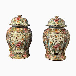 Vasi Mandarin, Cina, XIX secolo, set di 2