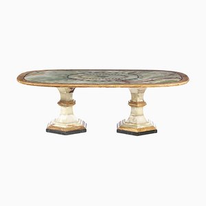 Mesa de comedor italiana oval del siglo XX