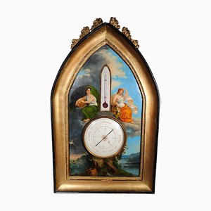 Antique Painting with Barometer, 1880