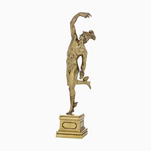 Hermes italiano de bronce dorado, siglo XIX