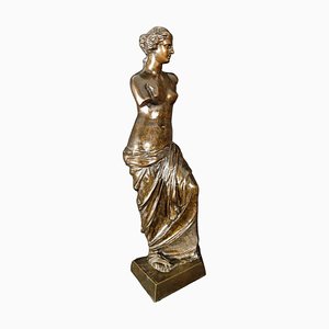 Louvre Sculpture of Venus, 19th Century, Bronze