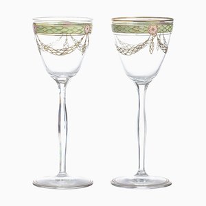 Verres Art Déco, France, Set de 2