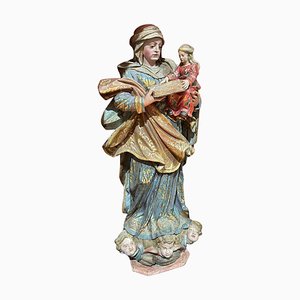 Artista portoghese, Madonna e Gesù, XVII secolo, scultura in legno