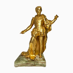 Figura de bronce dorado, siglo XIX