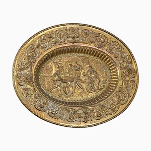 19th Century Oval Apparatus Salver in Yellow Metal