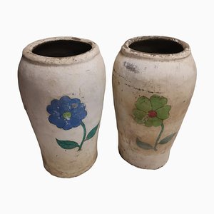 Baked Clay Jars, 20th Century, Set of 2
