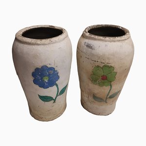 Pots en Terre Cuite, 20ème Siècle, Set de 2