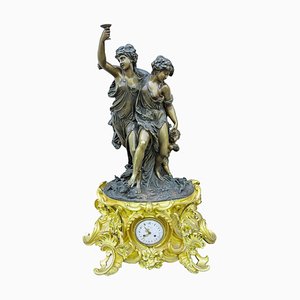 Grande Horloge en Bronze par Clodion, 19ème Siècle