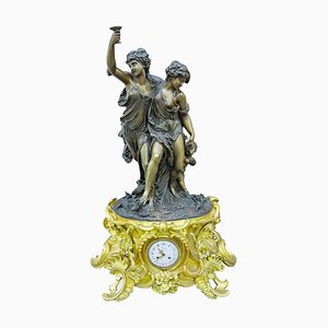 Large Bronze Clock by Clodion, 19th Century