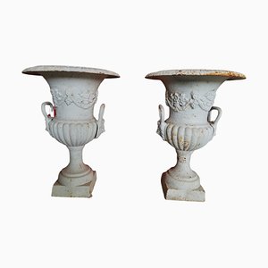 Iron Garden Medici Vases, 1950s, Set of 2