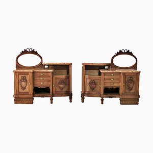 Art Noveau Bedside Tables, Late 19th Century-Early 20th Century, Set of 2