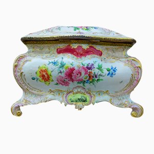 Grande Boîte Antique en Porcelaine, 1800s