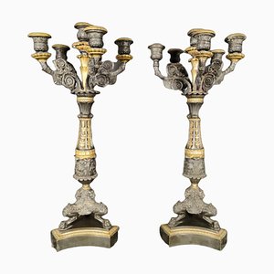 19th Century French Candleholders, Set of 2